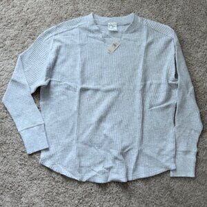 OFFLINE By Aerie Wow! Waffle Notch Neck Long Sleeve T-Shirt